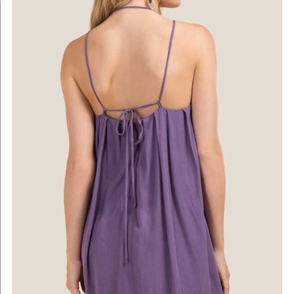 Purple Embroidered Dress - Picture 2 of 6